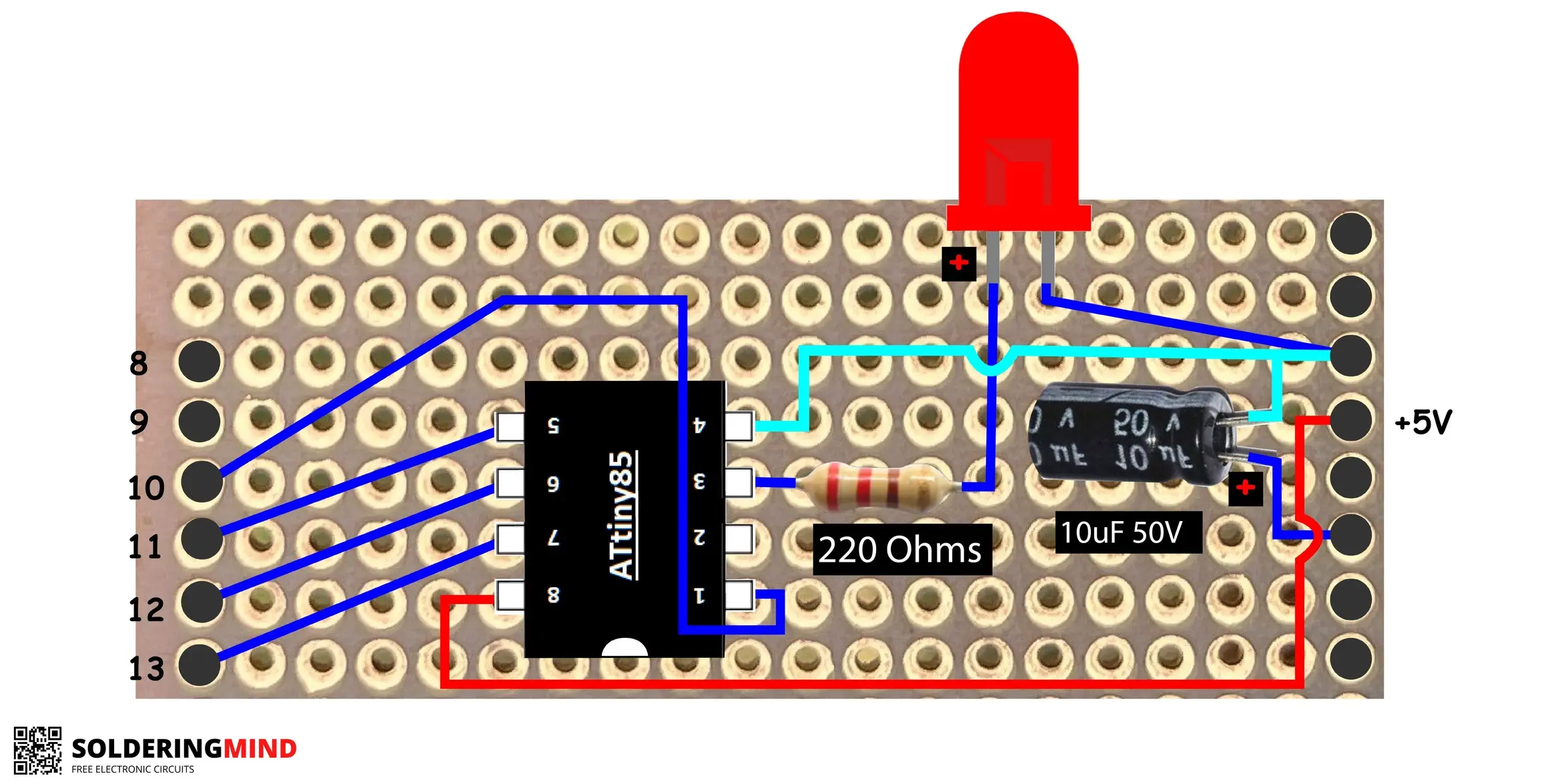 ATtiny85 Microcontroller : Working, Pin out and Programming