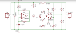 Li-ion battery charger circuit using LM358