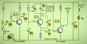 Simple One Transistor FM Transmitter Circuit Diagram - Soldering Mind