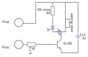 Simple continuity tester circuit diagram