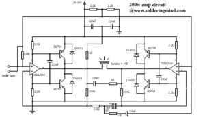 200w amp circuit