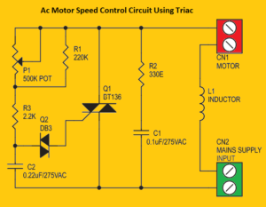 Ac motor speed control circuit using triac