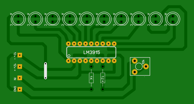 Индикатор на lm3915 схема