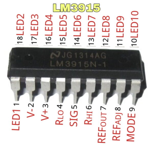 Simple vu meter - LM3915 vu meter circuit diagram - Soldering Mind