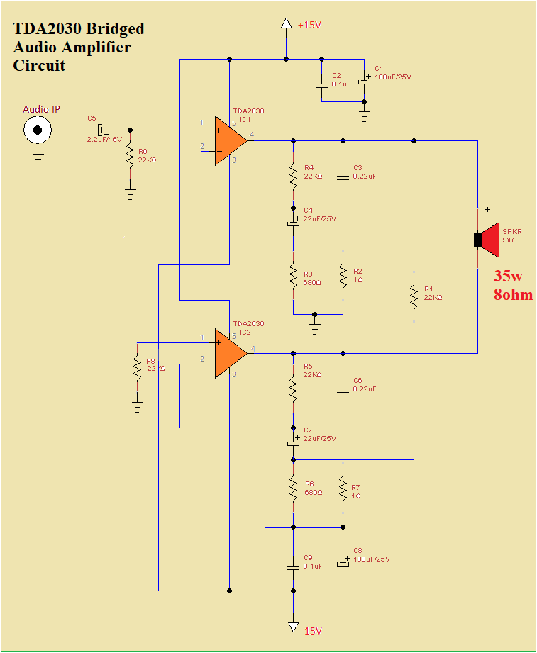 Схема подключения tda 2030а