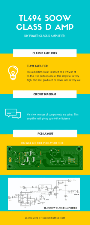 TL494 Class D Amplifier Circuit | 500w Amplifier - Solderingmind.com
