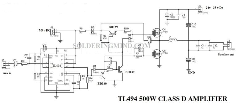 tl494 class d amplifier