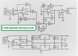 Njm4558 ic subwoofer bass boost circuit