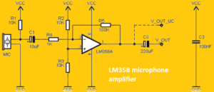 LM358 microphone amplifier