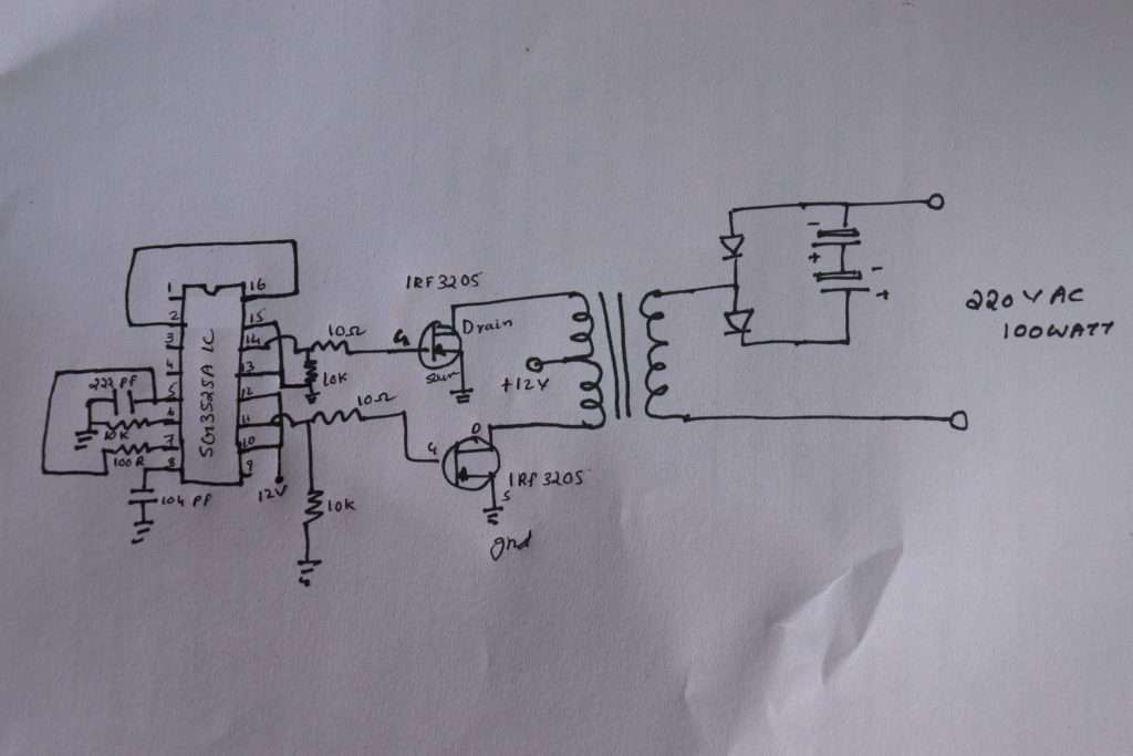 100 watt power inverter circuit diagram and PCB - Inverter ...