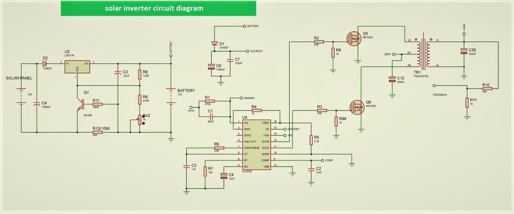solar inverter circuit diagram