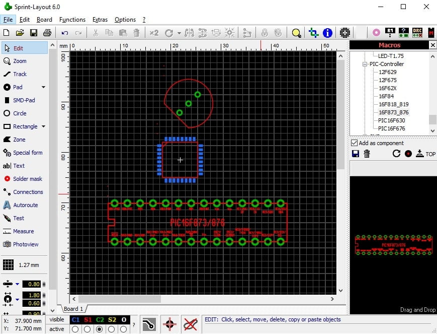 sprint layout edit macros microsoft