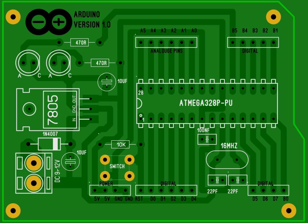 Arduino uno чертеж платы