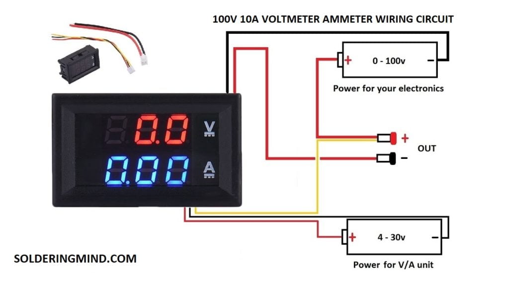 100V 10A VOLTMETER AMMETER WIRING