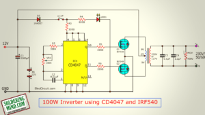 cd4047 100w inverter