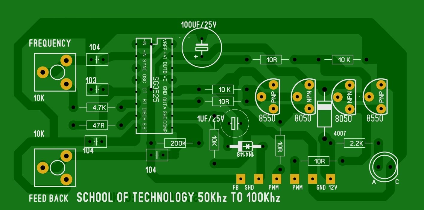 SG3525 module - PWM frequency and duty adjustable - Soldering Mind