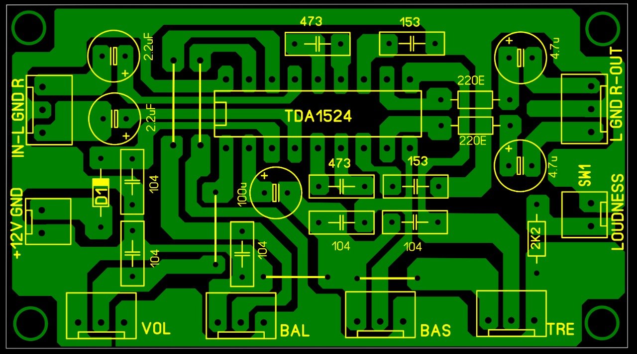 Tone Control Circuit Diagram With Pcb Layout How To Make An Amplifier ...