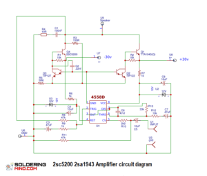 2sc5200 2sa1943 Amplifier circuit diagram