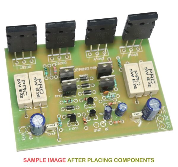 2SC5200 2SA1943 Mono Amplifier Board (PCB only) - SM300W Pack of 1