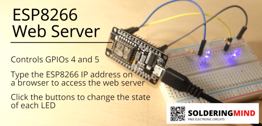 Esp8266 web server led control