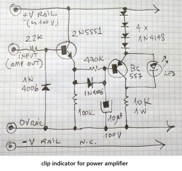 Clip Indicator Circuit for Power Amplifier