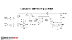 Low pass filter circuits using 4558 ic