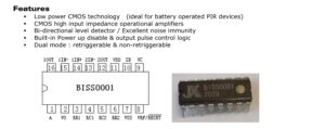 Pir motion detector ic