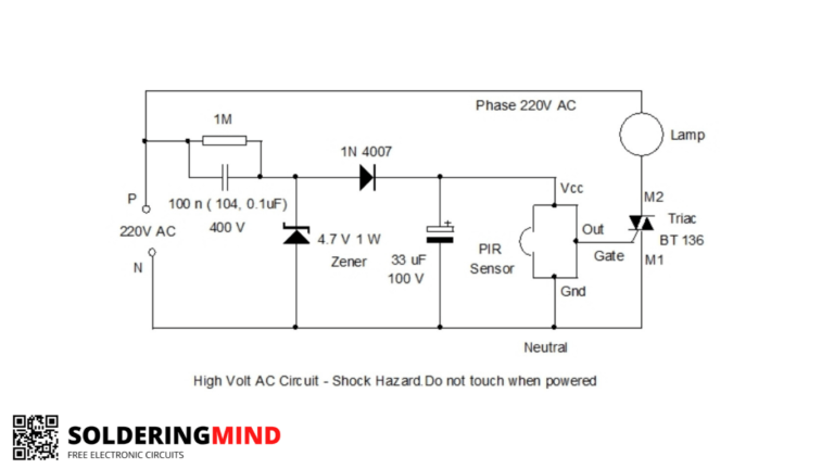 motion sensor circuit 220v