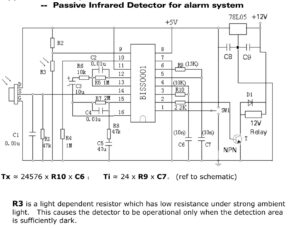 PIR module inbuilt circuit