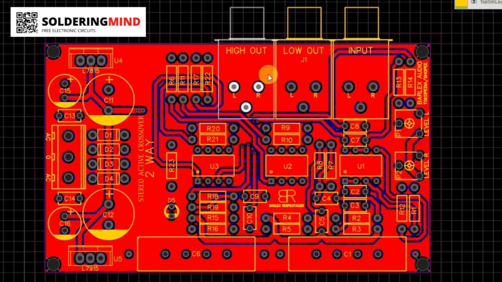 2 way cross over PCB layout