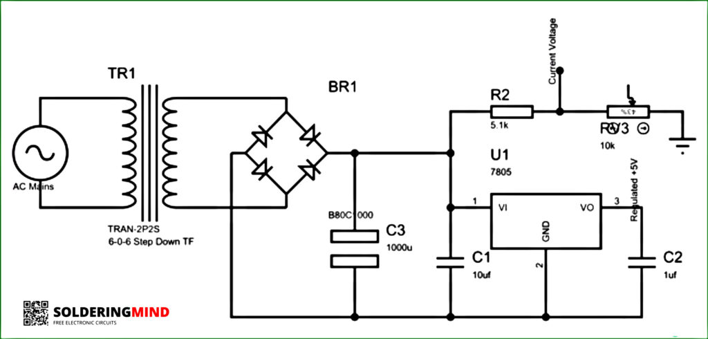Electronic circuit breaker power supply section