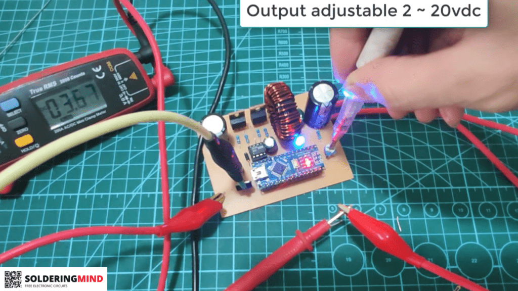 Arduino buck output voltage