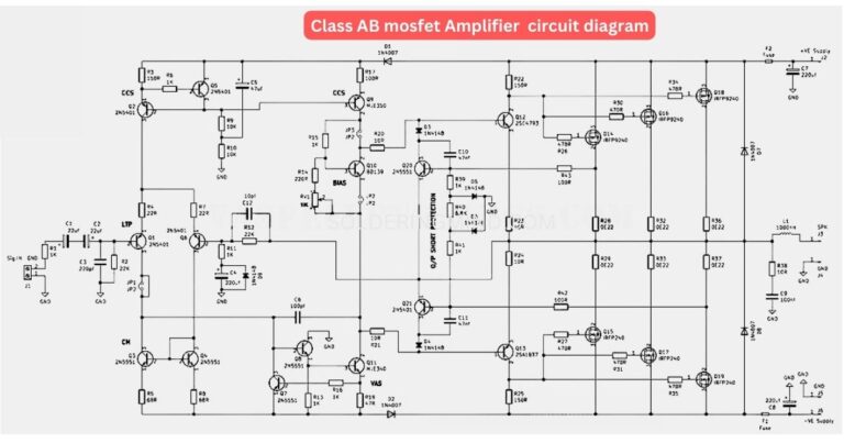 600 Watt Class AB Mosfet Amplifier Circuit