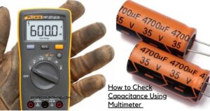 Fluke multimeter and a 4700 full capacitor for checking