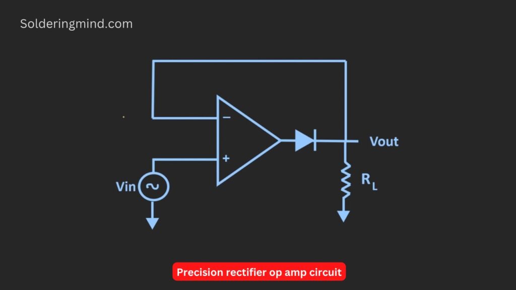Precision rectifier op amp circuit