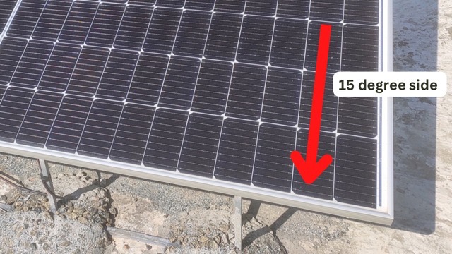 Solar panel placing angle and direction