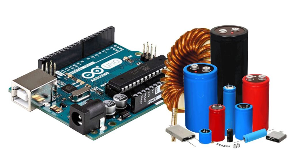 Arduino board and inductor capacitor for measuring
