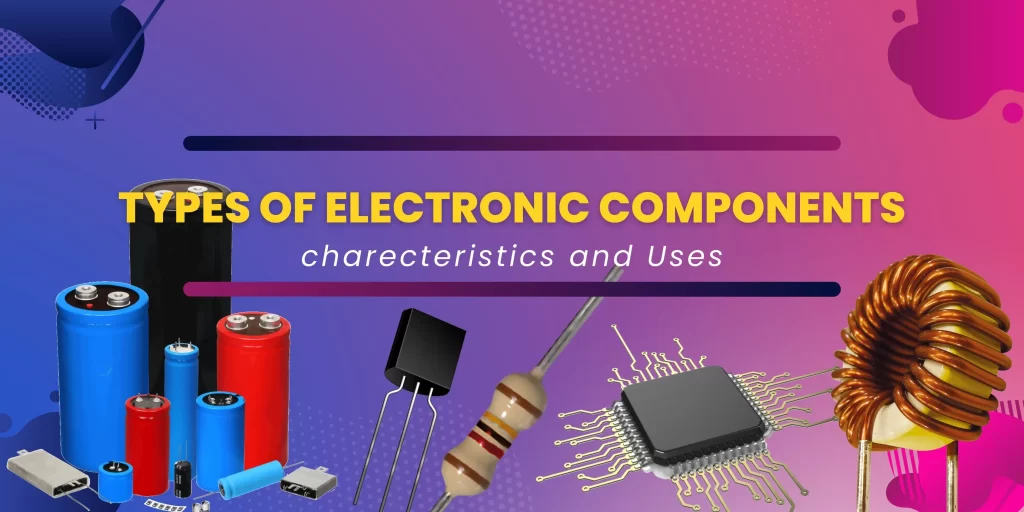 Types of electronic components characteristic's and uses