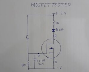 N channel mosfet tester circuit diagram
