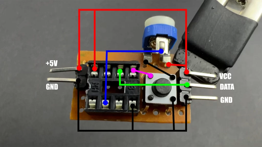 Knight rider led chaser circuit diagram using ATtiny85 microcontroller