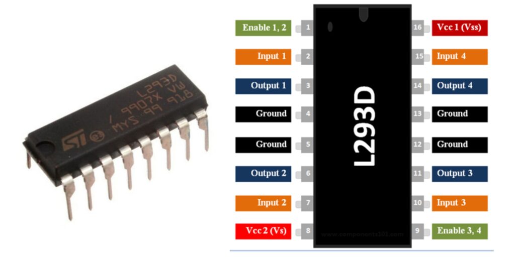L23d motor driver IC and pinout 
