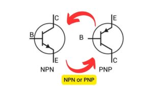 Npn and pnp transistors