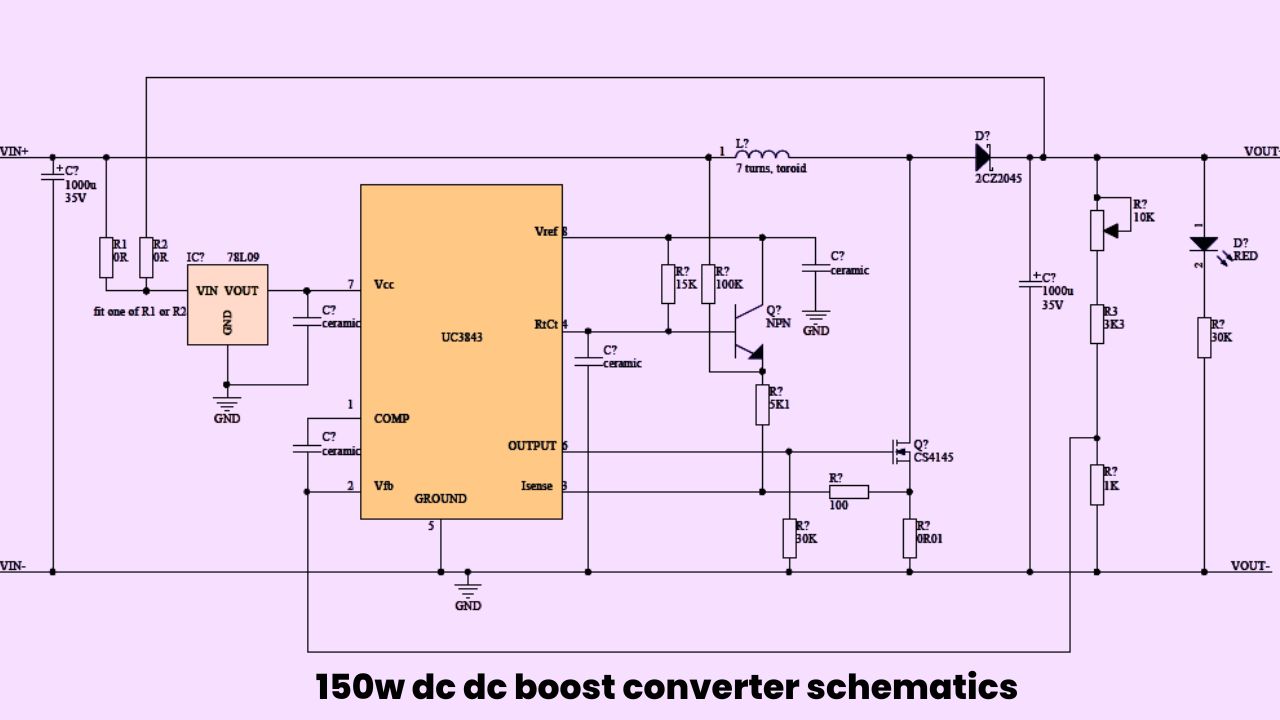150w dc dc boost converter schematic Soldering Mind