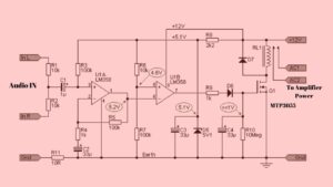 Automatic power on off switch circuit for amplifier