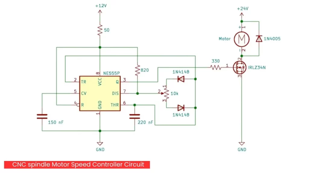 24v dc Cnc spindle motor speed controller circuit diagram