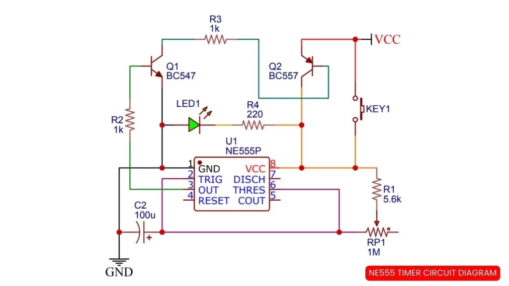 connected led will be turn off after some time in this circuit.
