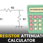 Resistor pi configuration attenuator online calculator