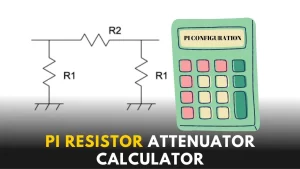 Resistor pi configuration attenuator online calculator