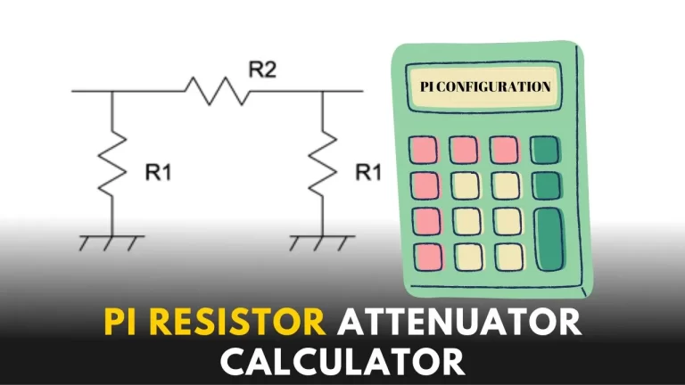 Resistor pi configuration attenuator online calculator