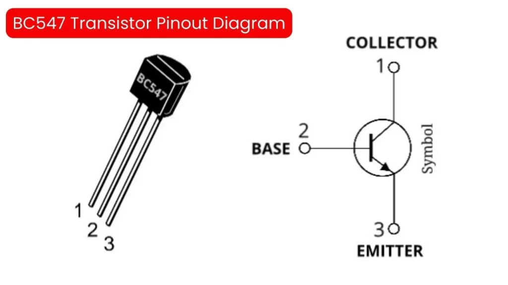 bc547 npn transistor pinout diagram